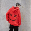 Sweat Hoodie SMILE - Rouge / S - Boutique en ligne Streetwear