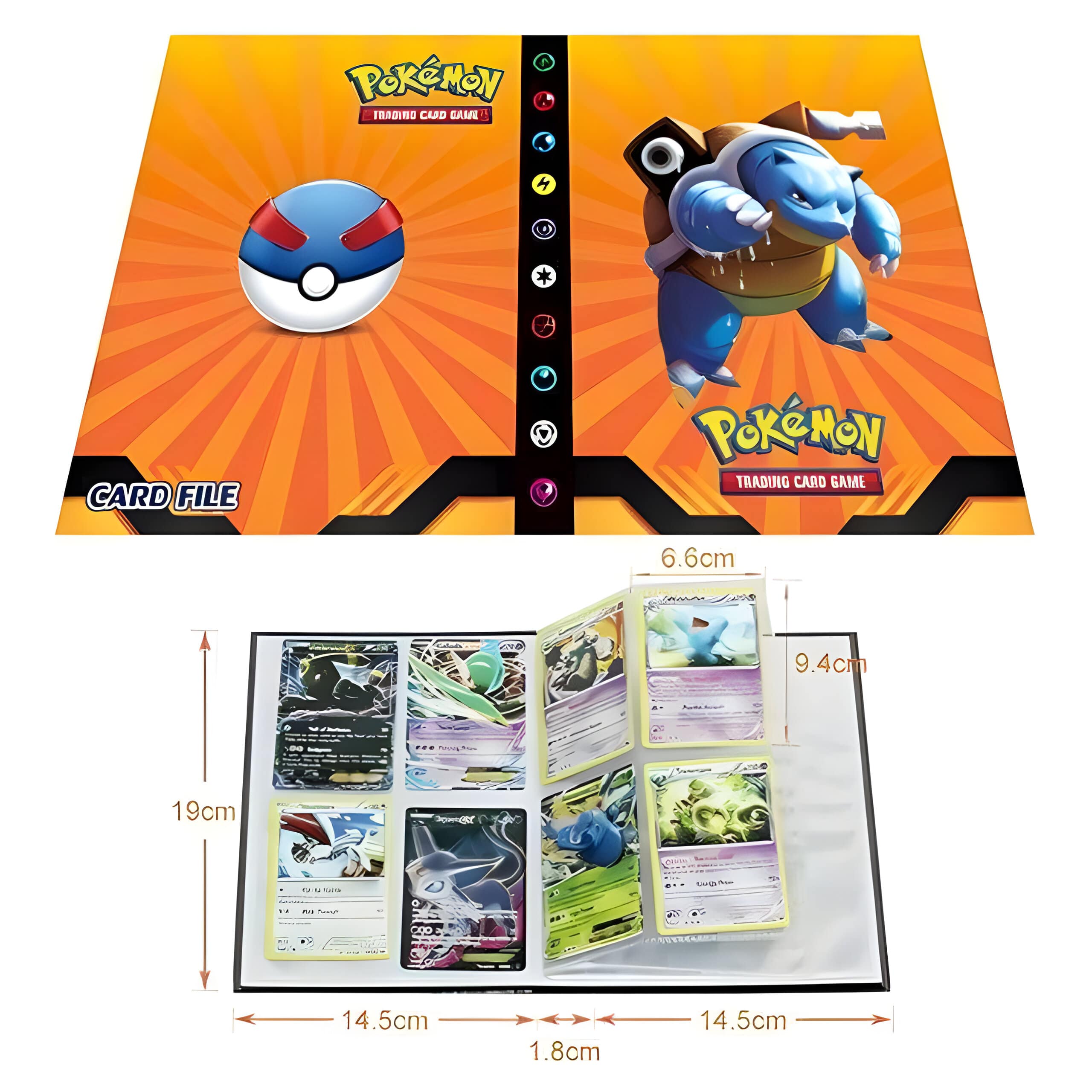 Album de Cartes Pokémon : Collection de 240 Pièces, Jeu Anime GX, Classeur de Cartes à Collectionner