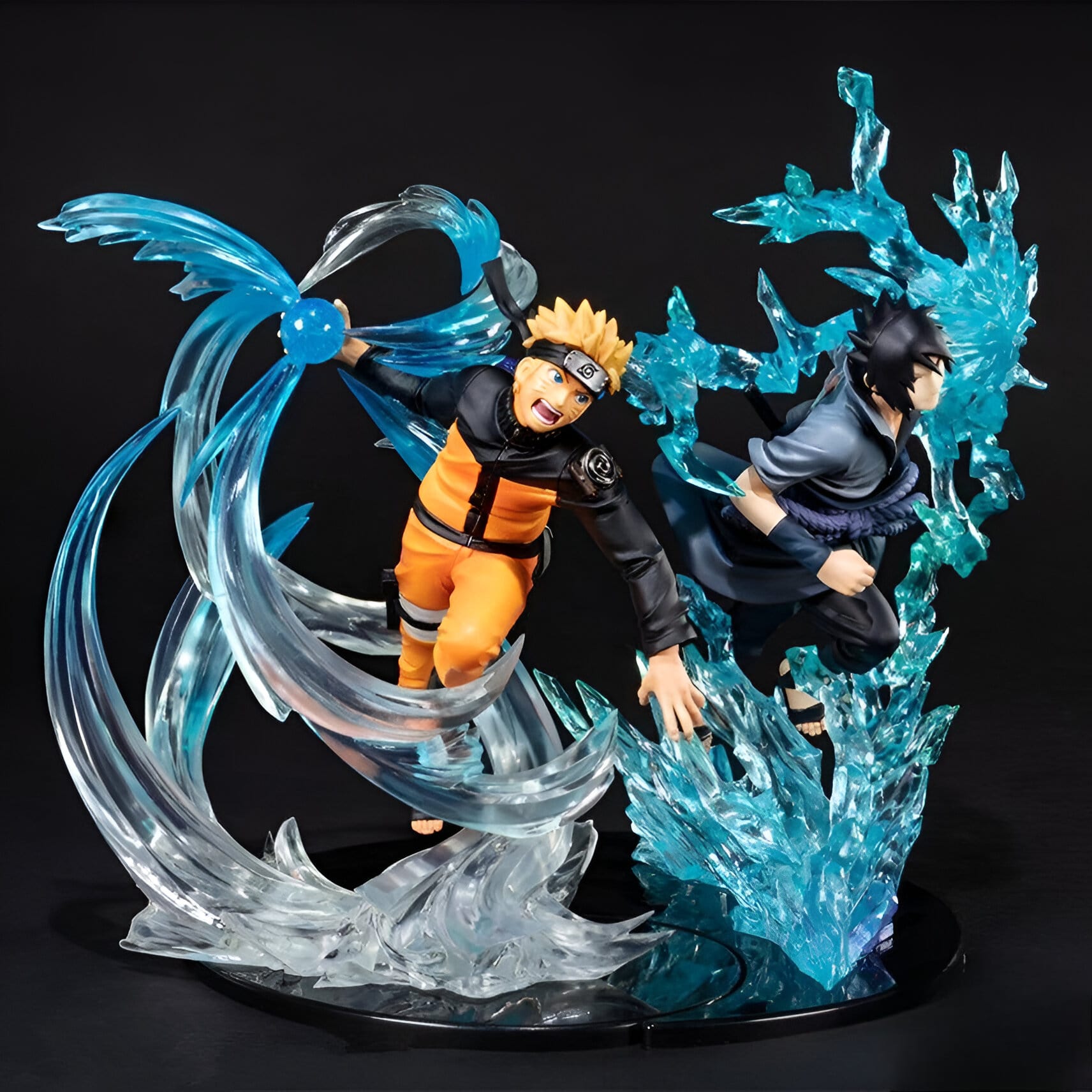 Figurine Naruto Uzumaki et Sasuke Uchiha