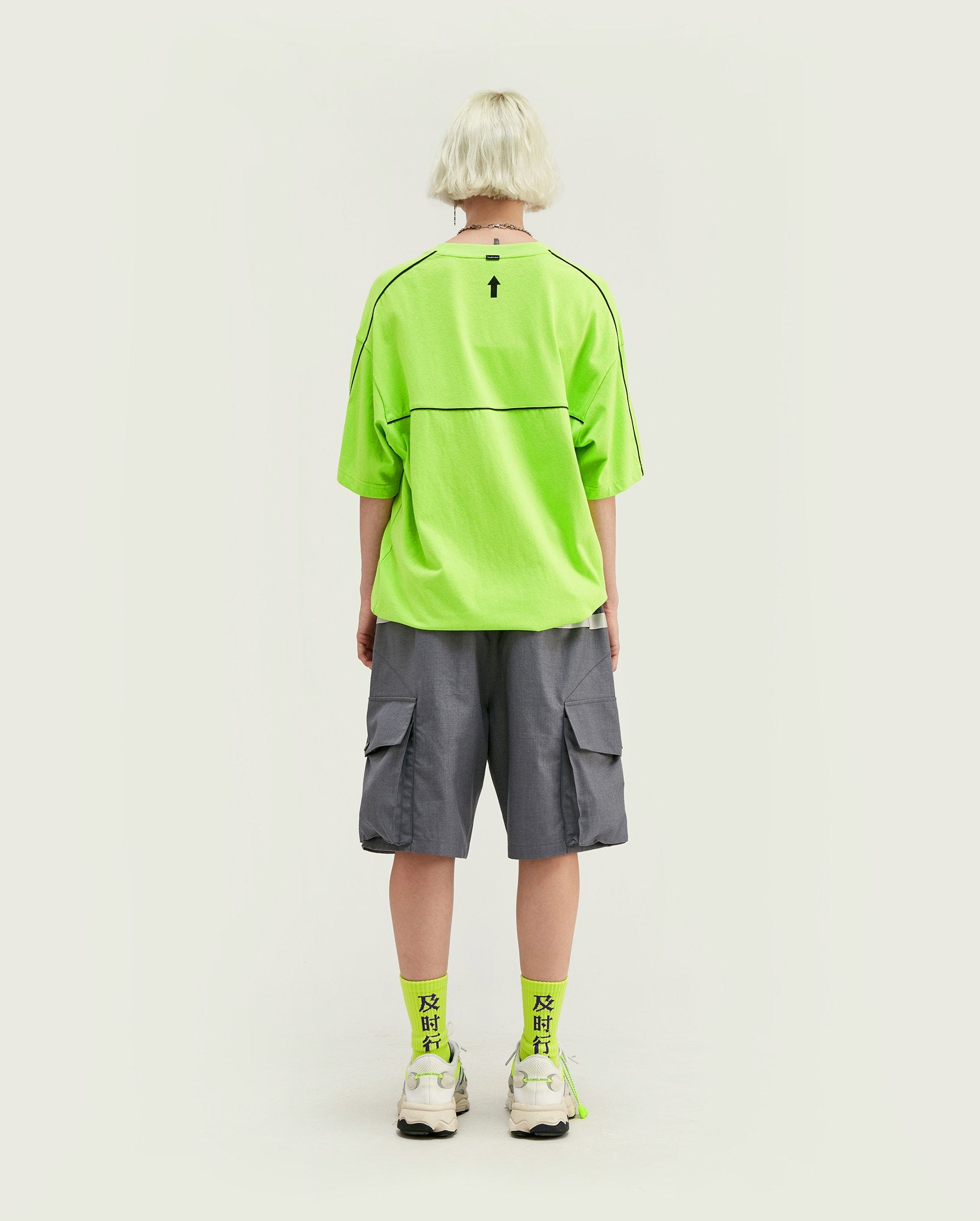T-shirt oversize avec logo en relief - Vert - Boutique en ligne Streetwear