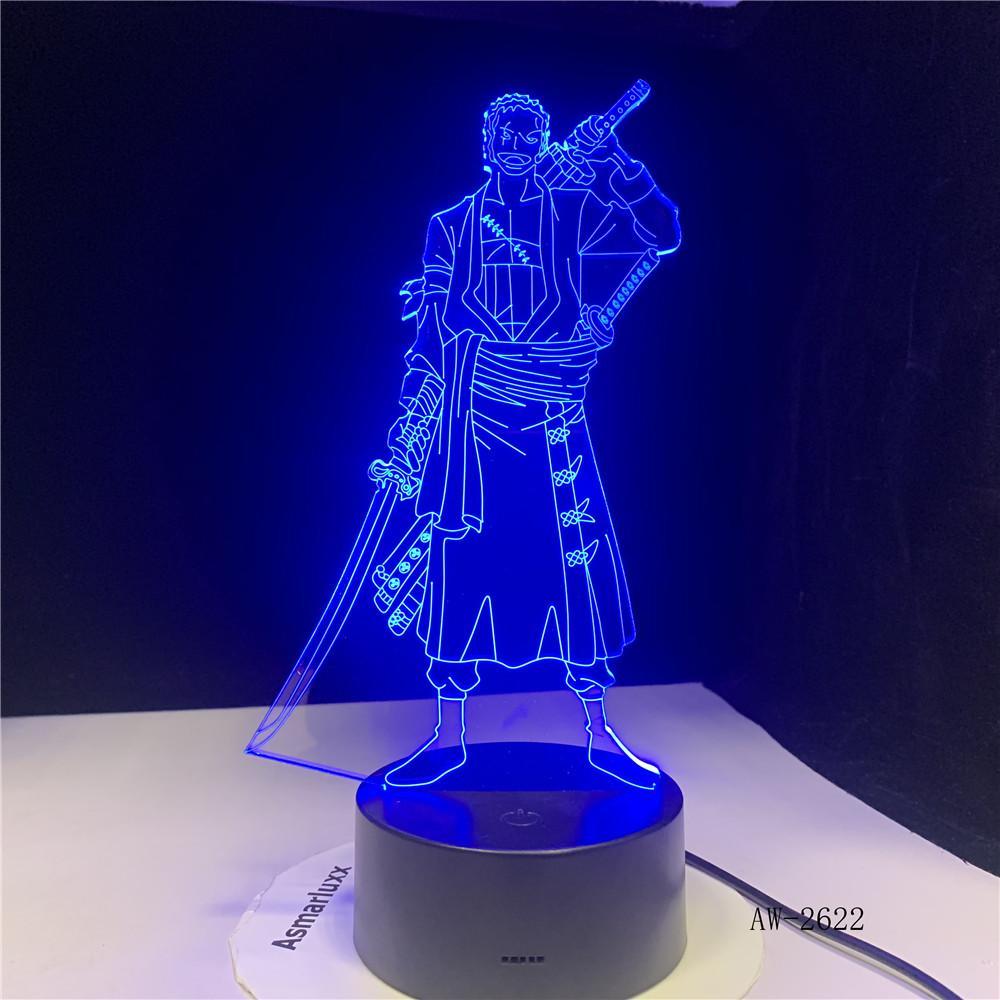 Lampe Acrylique One Piece <br> Zoro Roronoa - Streetwear Style