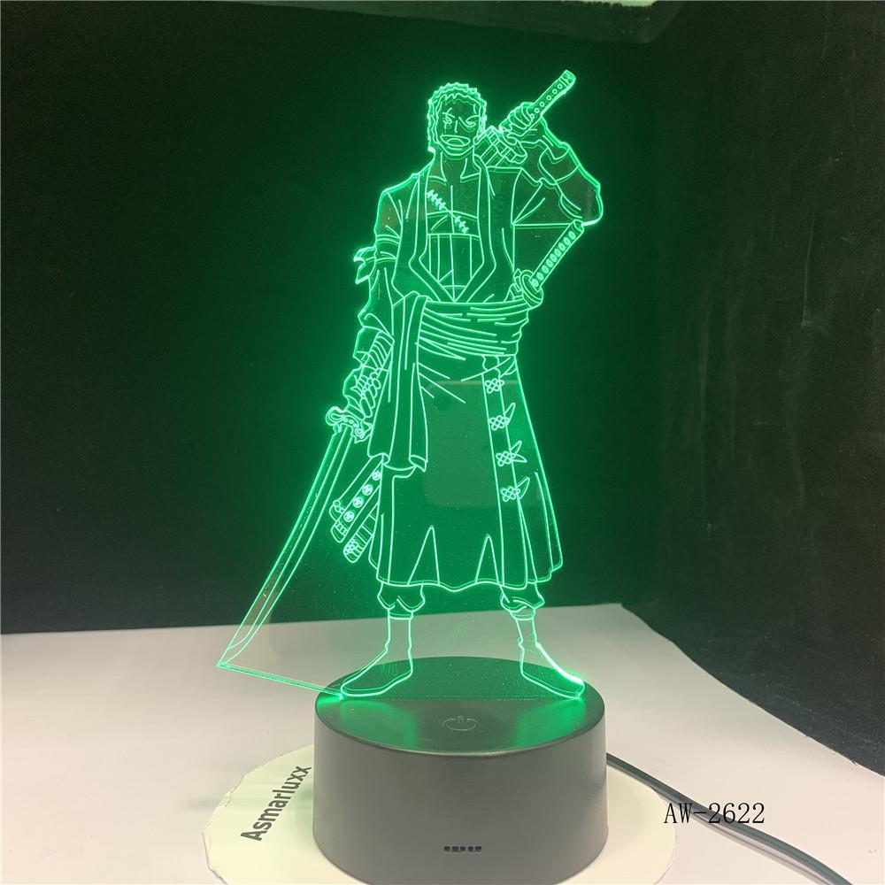 Lampe Acrylique One Piece <br> Zoro Roronoa - Streetwear Style