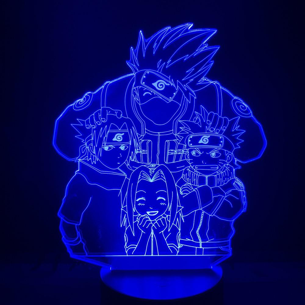 Lampe Acrylique Naruto Équipe 7