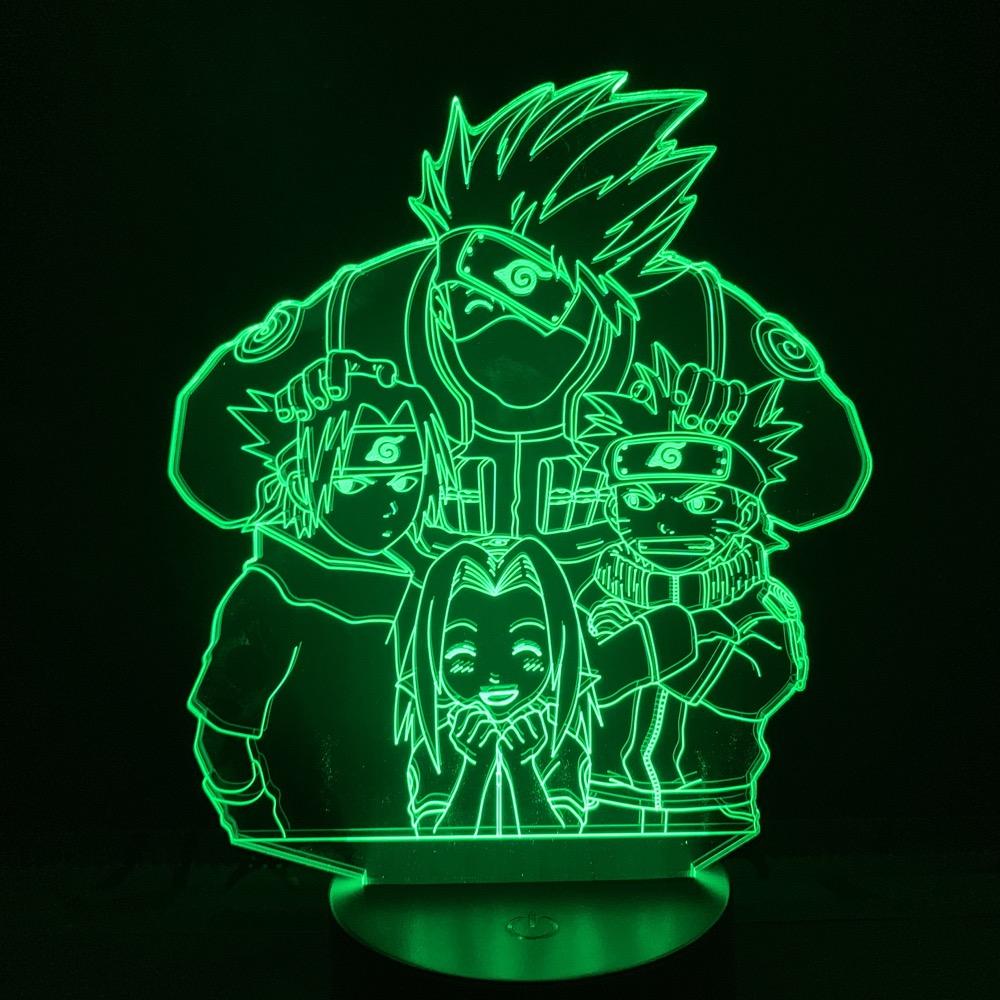 Lampe Acrylique Naruto Équipe 7