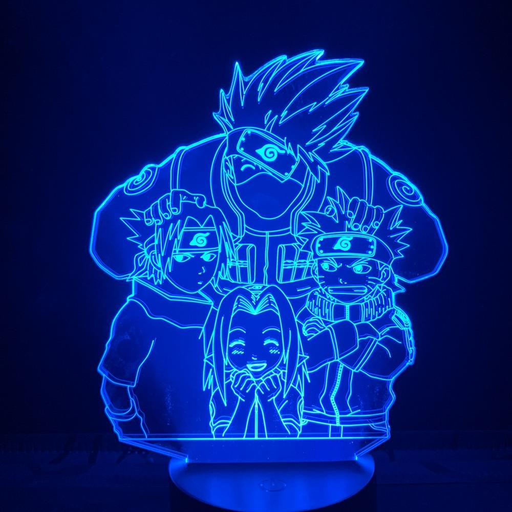 Lampe Acrylique Naruto Équipe 7