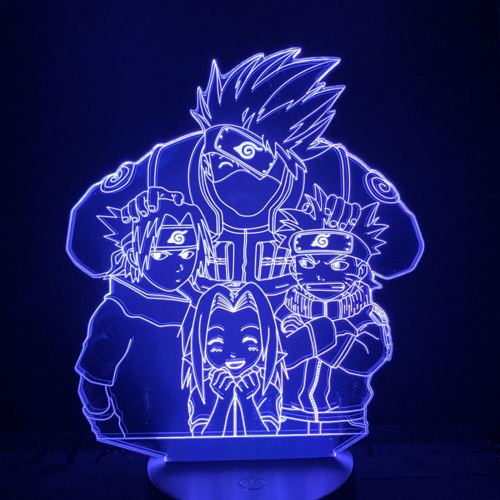 Lampe Acrylique Naruto Équipe 7