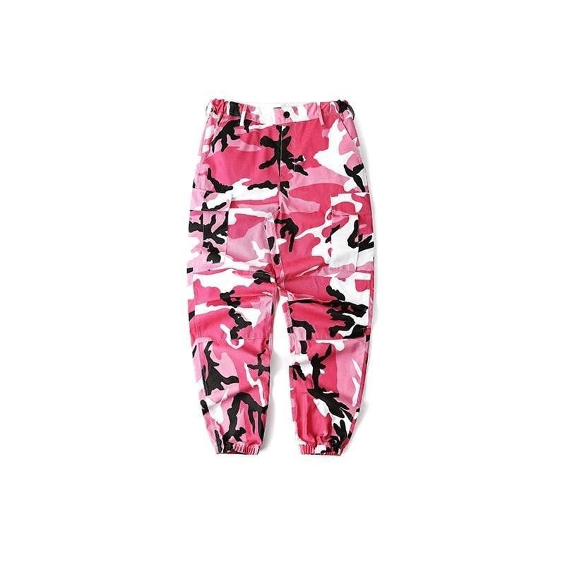 Pantalon CAMO - Rose / M - Boutique en ligne Streetwear