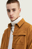 Chemise à col grand-père | Orange - Boutique en ligne Streetwear