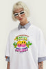 T-shirt Streetwear <br> à logo emoji - Blanc - Boutique en ligne Streetwear