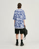 T-shirt Streetwear <br> à effet camouflage - Bleu - Boutique en ligne Streetwear