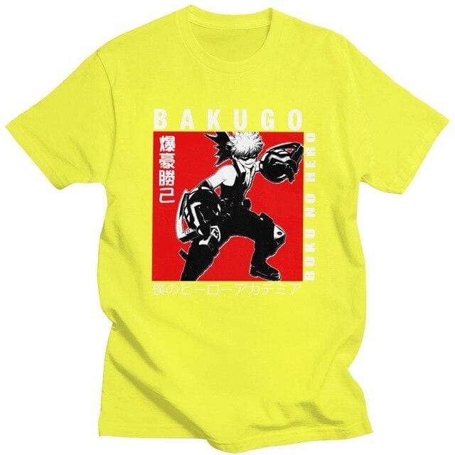 Bakugo Katsuki T-shirt Boku No Hero Academia t-shirt manches courtes 100% coton décontracté mode cosplay