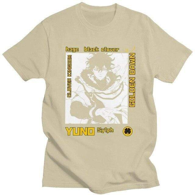 Black Clover Yuno t-shirt manches courtes 100% coton décontracté mode cosplay
