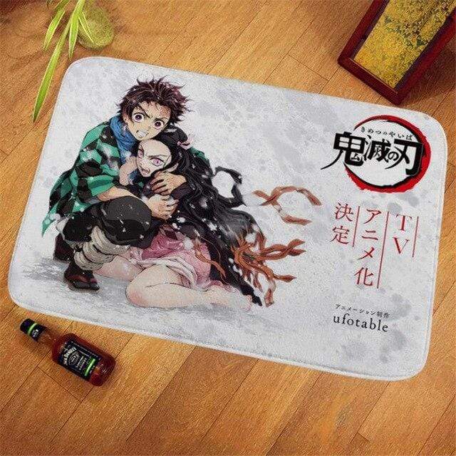 Cadeau tapis antiderapant goodies Demon Slayer Carpet Kimetsu No Yaiba Tanjirou Nezuko Zenitsu Inosuke