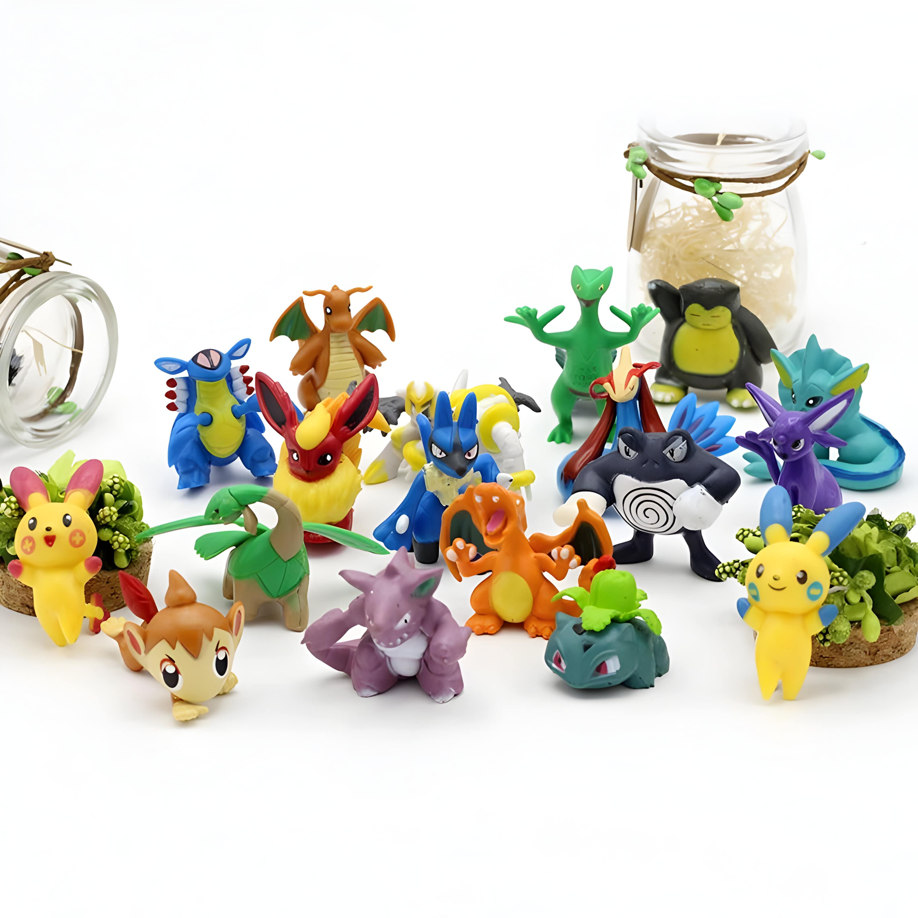 Collection de Figurines Pokémon Pikachu - 144 Pièces de Différents Styles (2-3 cm)