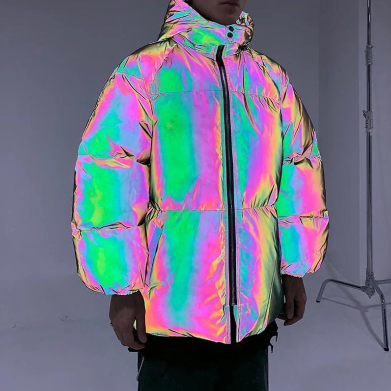 Doudoune LASER (Multicolore Arc-en-ciel) Réfléchissant 3M™ - Boutique en ligne Streetwear