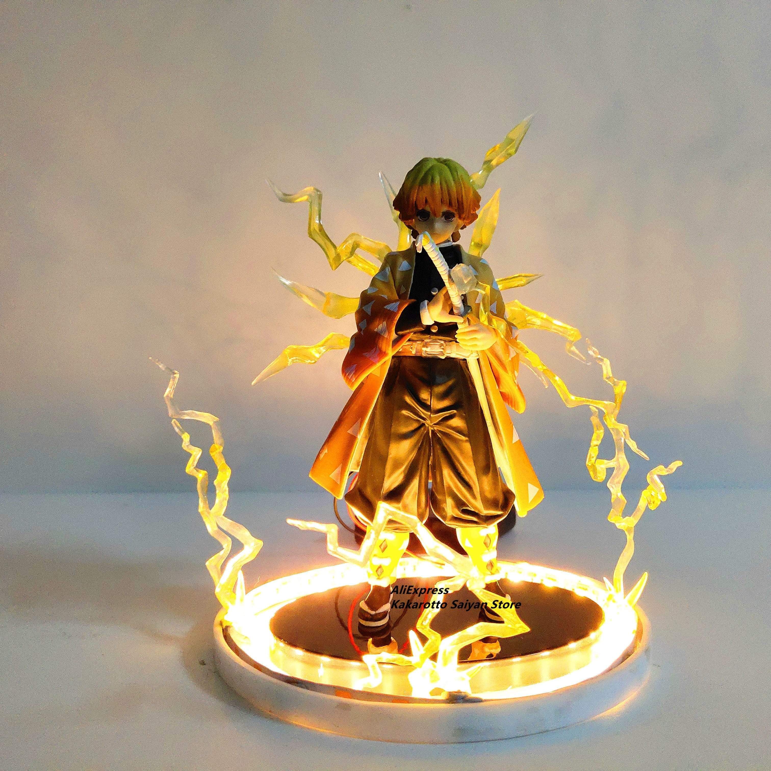 Figurine Demon Slayer Agatsuma Zenitsu PVC Action Figures Thunderclap and Flash Effect Anime Kimetsu no Yaiba Figurine