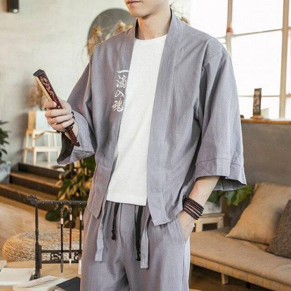 Haori Homme Gris - Mon Kimono