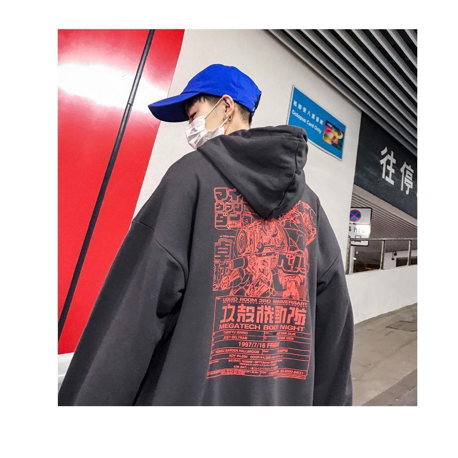Hoodie LARGE "TOKYO"™ - Gris / S - Boutique en ligne Streetwear