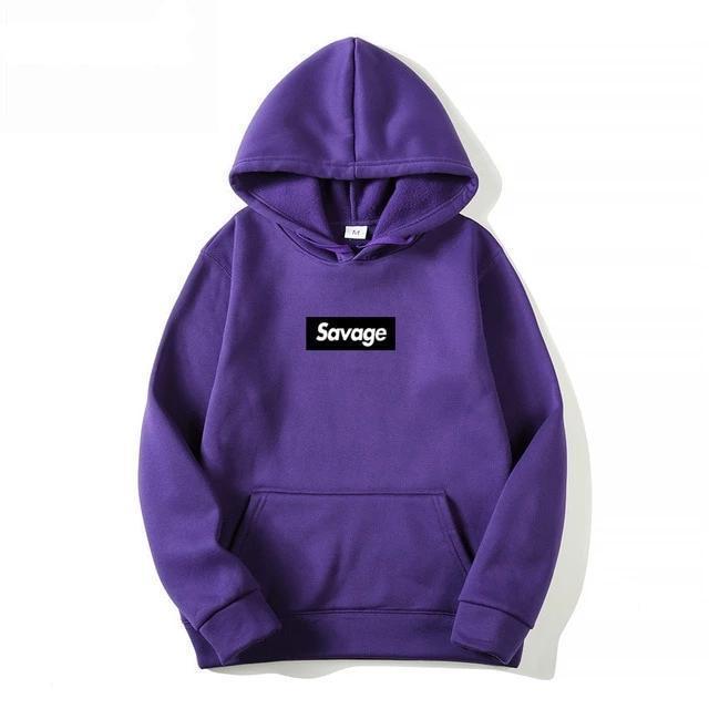 Hoodie SAVAGE x BLACK™ - Violet / S - Boutique en ligne Streetwear