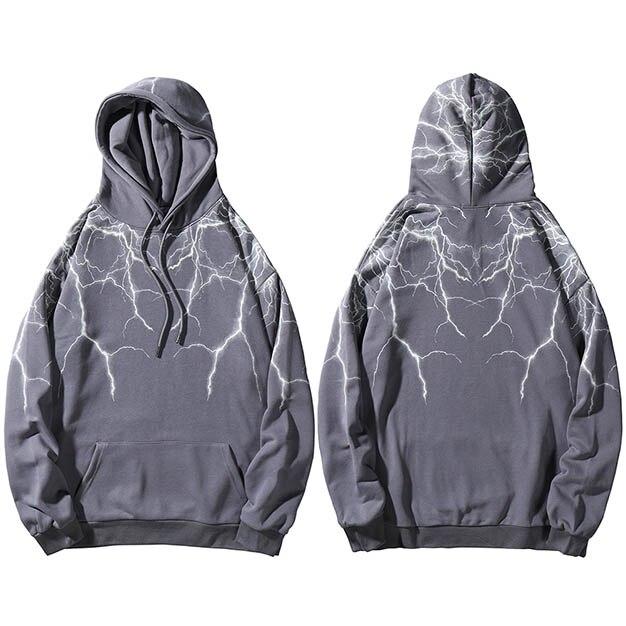 Hoodie Storm Pull Hoodies Mangas Kimonojaponais Gris S 