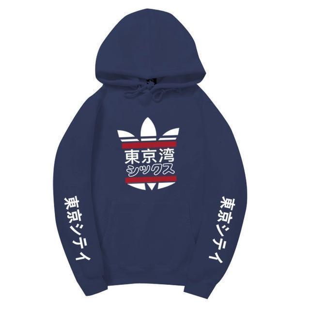 Hoodie "TOKYO" V2™ - Bleu foncé 2 / XS - Boutique en ligne Streetwear