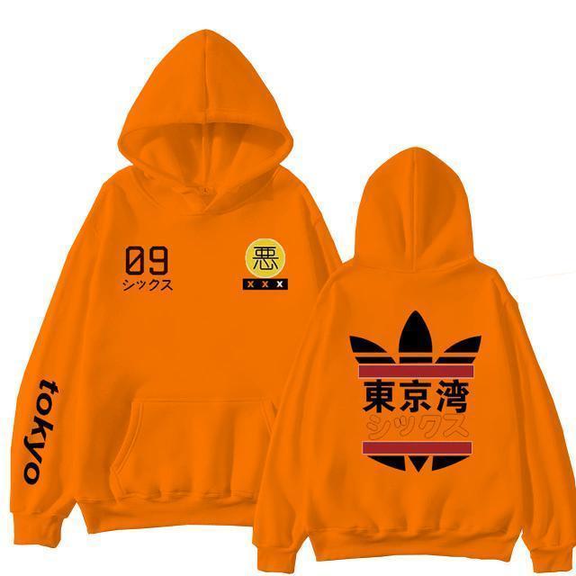 Hoodie "TOKYO"™ - Orange / XS - Boutique en ligne Streetwear