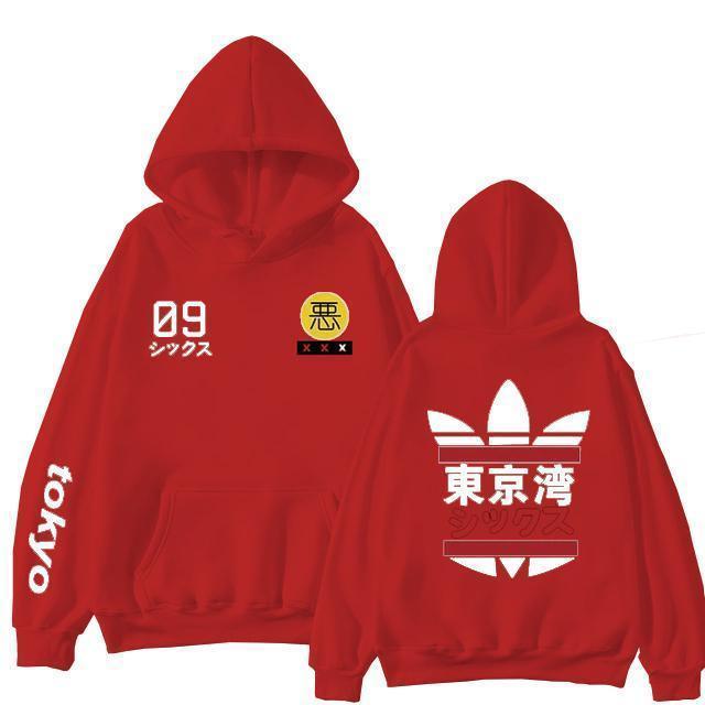 Hoodie "TOKYO"™ - Rouge 2 / XS - Boutique en ligne Streetwear