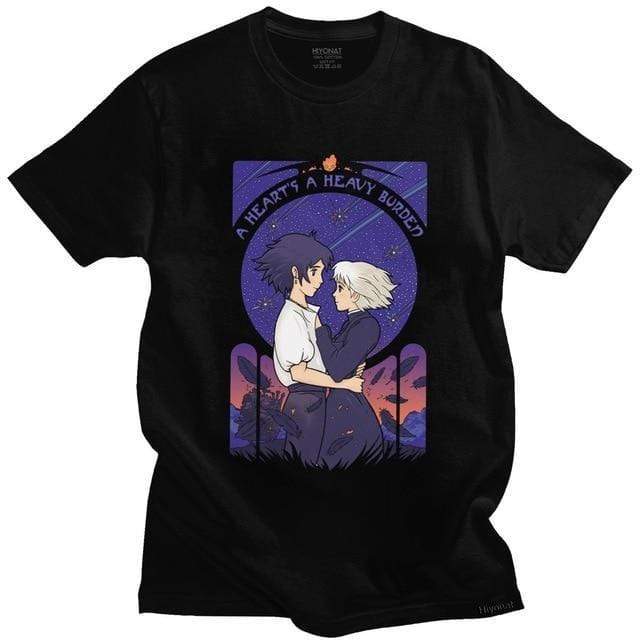 Howl'S Moving Castle A Heart'S A Heavy Burden t-shirt manches courtes 100% coton décontracté mode cosplay