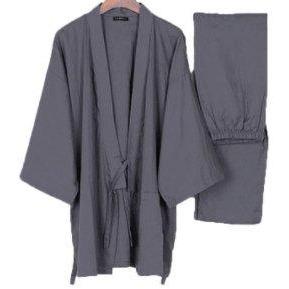 Jinbei Dulce Jinbei mixte Kimono Japonais Gris XXXL 