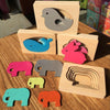 jouets en bois pour enfants Animal Carton 3D Puzzle multicouche Puzzle bébé jouets enfant précoce aides éducatives