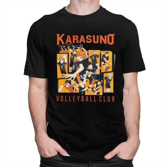 Karasuno Volleyball Club t-shirt manches courtes 100% coton décontracté mode cosplay