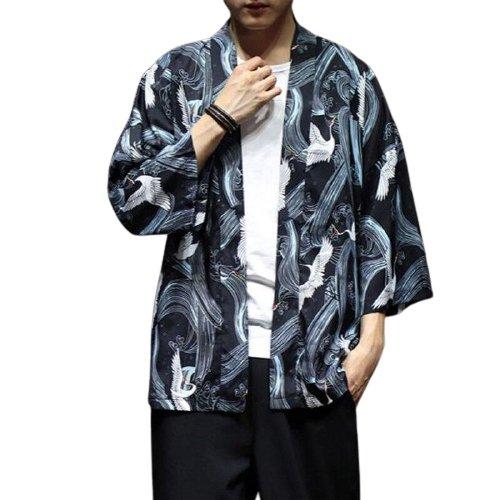 Kimono Cardigan Japonais– Envol de grues