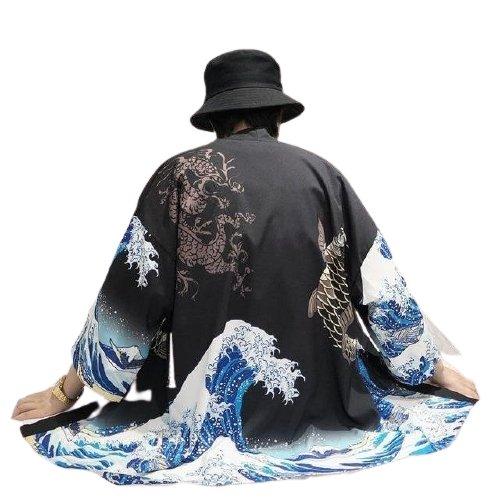 Kimono Cardigan Japonais ´Vague´ - Kimono Japonais