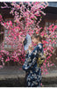 Kimono Femme Traditionnel Bleu & Fleuri