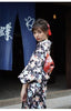 Charger l&#39;image dans la visionneuse de la galerie, Kimono Femme Traditionnel Noir &amp; Fleuri - Mon Kimono