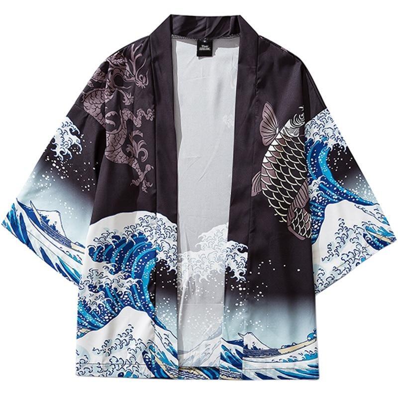 Kimono Homme Veste Noir