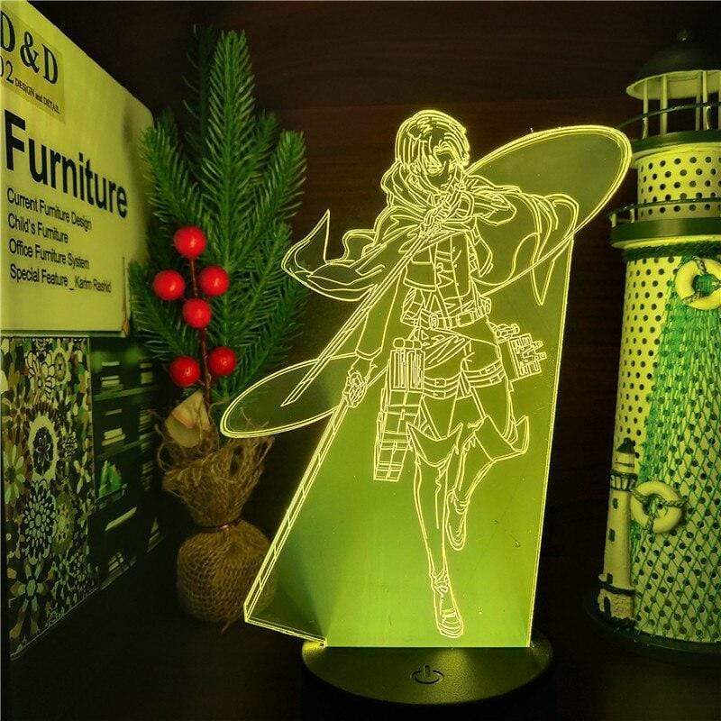 Lampe Attack On Titans Levi Ackerman 3D lampe led 3D