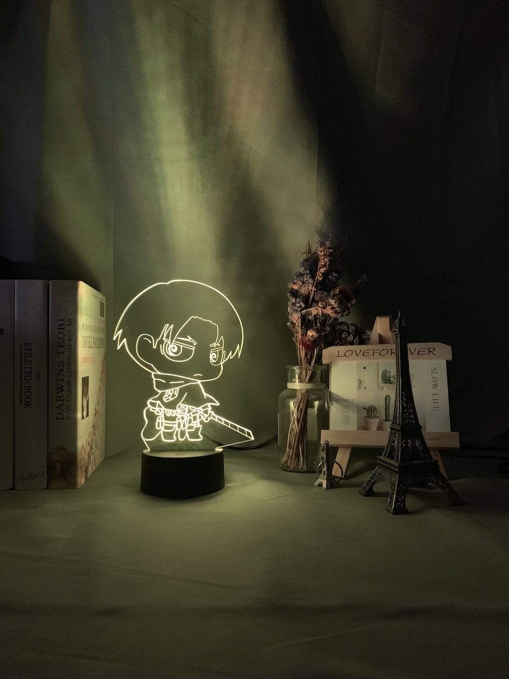 Lampe Attaque des titans  Attack on Titan Levi Ackerman Chibi  Lampe led 3D Décor