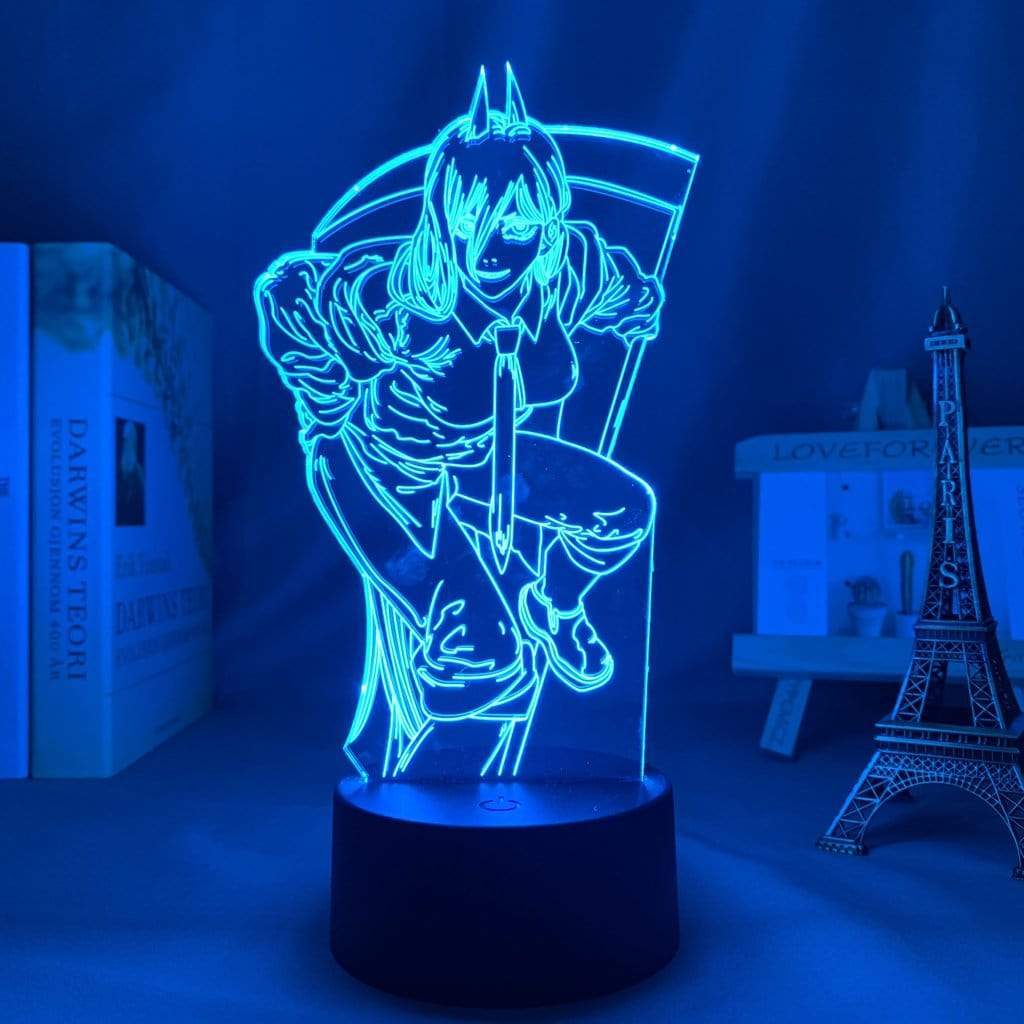 Lampe Chainsaw Man goodies manga animé lampe led 3D cadeau décor