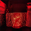 Charger l&#39;image dans la visionneuse de la galerie, Lampe Danganronpa Junko Enoshima Illusion lampe led 3D