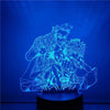 Charger l&#39;image dans la visionneuse de la galerie, lampe Hunter X Hunter 3d Gon Killua Kurapika Hisoka Illusion lampe led 3D