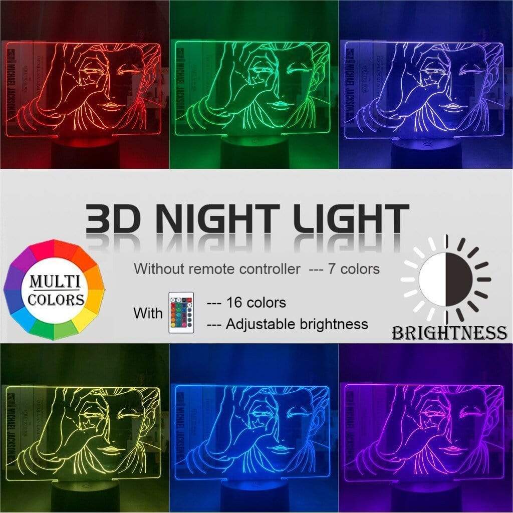 Lampe hunter X hunter Hisoka Face Led Color Changing Atmosphere lampe led 3D