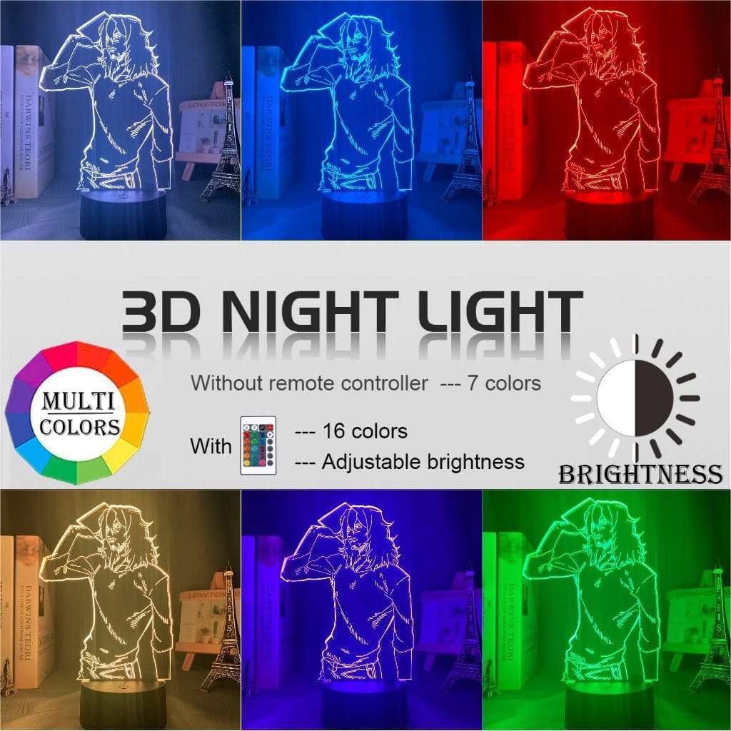 Lampe My Hero Academia Shota Aizawa Light for Bedroom Decor Manga Aizawa Lamp My Hero Academia lampe 3D