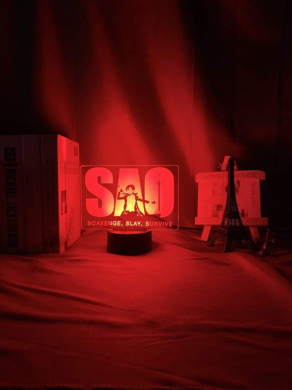 Lampe Sword Art Online Logo Led Night Light for Kid Bedroom Decor lampe led 3D