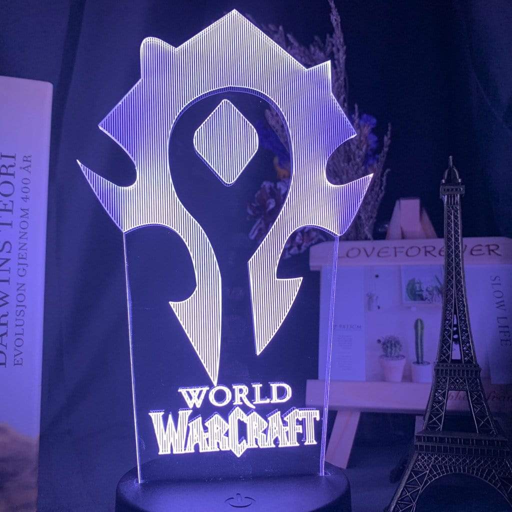 Lampe Warcraft Horde Lampe Led 3D veilleuse Décor