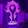 Lampe Warcraft Horde Lampe Led 3D veilleuse Décor