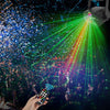 Charger l&#39;image dans la visionneuse de la galerie, Mini lumière Disco rvb DJ LED Laser projecteur de scène rouge bleu vert lampe USB Rechargeable mariage fête d&#39;anniversaire DJ lampe