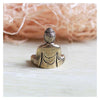 Charger l&#39;image dans la visionneuse de la galerie, Mini Statue 3 cm Vintage en laiton bouddha assis bouddha Sculpture maison bureau bureau décoratif ornement jouet cadeau