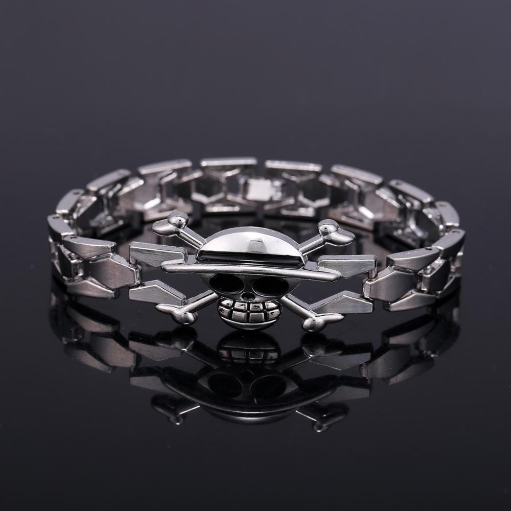 One Piece argent alliage Bracelets animé chaud Luffy non-décoloration bracelet Cosplay accessoires métal bracelet