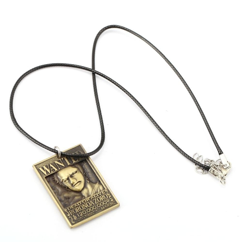 ONE PIECE Wanted collier Roronoa Zoro mandat pendentif collier amitié –  STREETWEAR